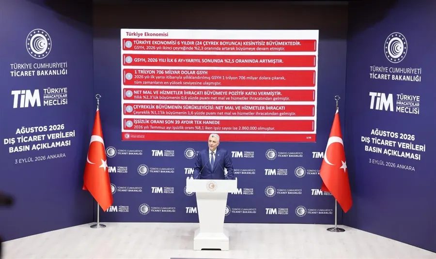 Ticaret Bakanı Ömer Bolat, Ağustos Ayı Dış Ticaret Verilerini Açıkladı-03.09.2026 - Ankara gümrük müşavirliği ve dış ticaret rehberi